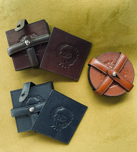 The Wonderment Collective Leather Coasters